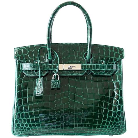 hermes birkin bag green|hermes green crocodile bag.